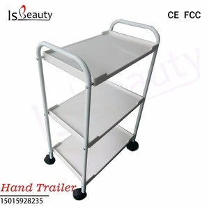 YS-807 Cheap 3-Shelves plastic salon trolley for sale with high quality