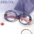 Import Zeelool Classic Lovely Acetate Round Design Glasses Purple Color Optical Eyeglasses Frame For Female from China
