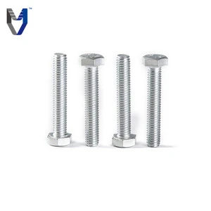 Zinc plating surface m9 outer hexagon bolt fastener for sale