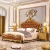 005 New model European bedroom furniture antique luxury royal leather headboard bedroom Furniture Set