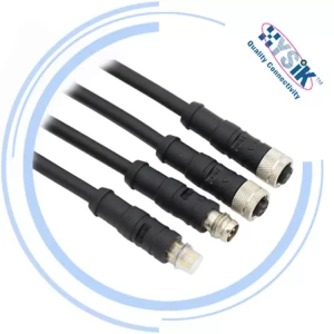 Hysik IP67 PUR Straight Molded Cordsets Of Sensor Cable M8 Waterproof 4 5 8 Pin Shielded Overmolded Connector Cable