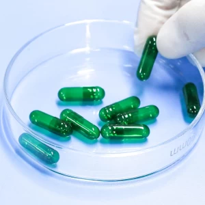 Semi green coloured empty capsule organic HPMC dissolvable capsule size 0