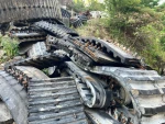 used rubber crawler track