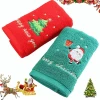 Factory wholesale 100% Egypt cotton fluffy soft and water absorption gift towel custom Embroidered logo Christmas towel