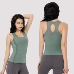 SILIK Yoga Vest Women'S Fitness Exercise Breathable Yoga Wear Running Speed Dry Casual Top