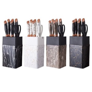 6pc knife set with pp stand