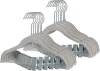 11.8'' Baby Velvet Hangers with Movable Clips, Non-Slip Kids Clothes Hangers, Ultra-Thin Space-Saving Children's Felt H