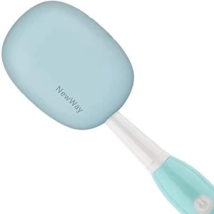 Mini UVC Toothbrush Cover Rechargeable Travel Toothbrush Case with Holder and Silicone Cover for Houshold and Traving or Business Trip Blue