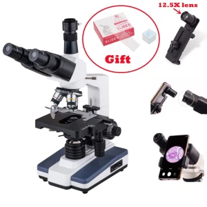 Monocular/Binocular/Trinocular Biological Microscope for Students School Hospital
