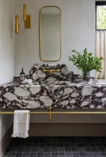 Luxury Calacatta Viola Marble Sink – Custom Handmade Bathroom Vanity by Wolf Marble Design