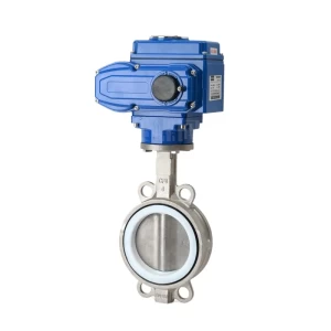 Stainless Steel PTFE Wafer Type Electric Butterfly Valve