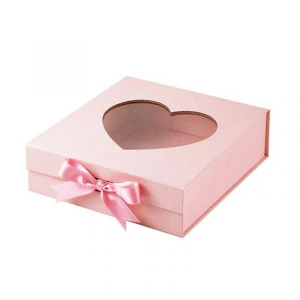 Eco-friendly Gift Box With Clear Window Custom Printing Paper Hat Packaging for Chocolate With Your Own Logo