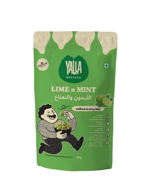 Yalla Makhana Lime & Mint – Crunchy Fox Nuts Snack