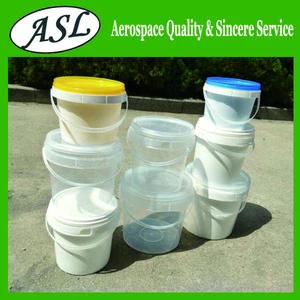 0.5L small container food grade pail 500ML transparent round plastic bucket