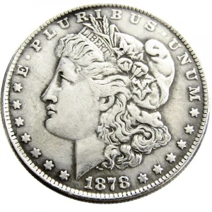 US 1878CC Morgan Dollar Silver Plated Copy Coin