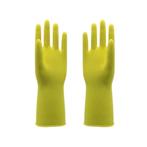 Latex Yellow Kitchen Dishwashing Cleaning Rubber Household Glove