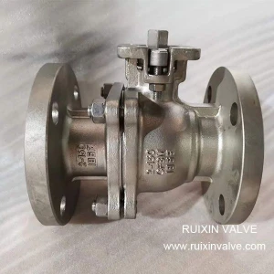 2 Piece Floating Stainless Steel Ball Valve RF Flange Connection