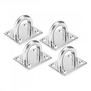 Stainless Steel Square Pad Eye- Plate Hook Stamped