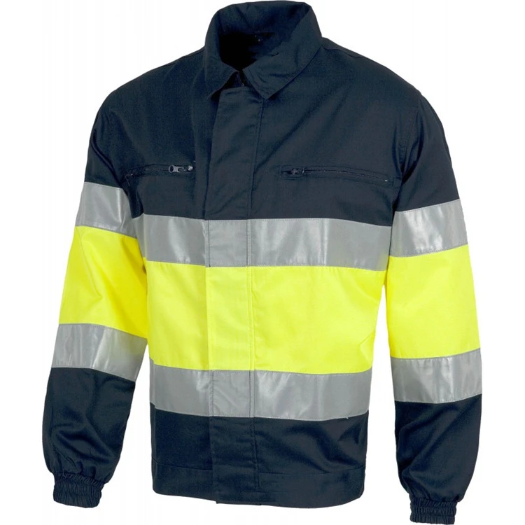 100% Cotton Reflective Jackets Men Workwear New Safety Work Jacket