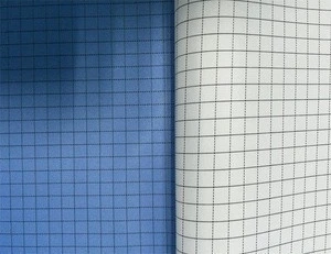 100% Polyester mesh esd antistatic conductive uniform clothing nonwoven fabric for cleanroom