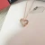 Import 1000S Valentines Day Gift Real Diamond 18K Genuine Gold Plated Love Heart Pendant Necklace Jewelry Wholesale from China