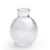 Import 100ml long neck Embossed transparent sphere shape Glass Bottle with Stopper from China