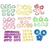 108pcs Plastic Cookie Cutter Set Multi-size Biscuit Cutters Christmas Halloween Easter Seriies Animal Shape Cookie Cutters Set