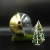 Import 10cm plastic half ball with clear and gold for christmas ornaments from China