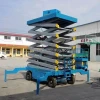 10m movable scissor lift table/hydraulic four wheels mobile scissor lifts