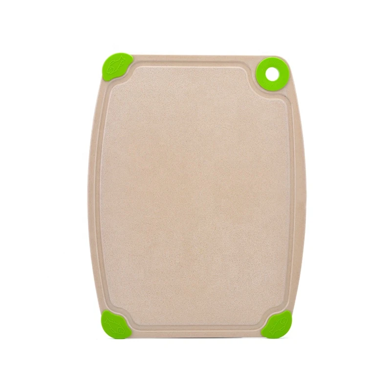 11.5 Eco Biodegradable Rice Husk Cutting Board Double Sided Kitchen Chopping Board With Juice Groove