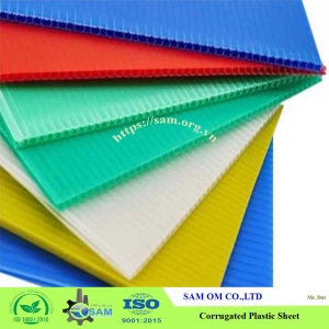 1220*2440mm Size and 2-7mm Thickness corrugated plastic sheets