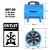 Import 12inch 300mm CE SAA axial radio industrial portable metal blower fan with ducting hoses for welding tool dust collect from China