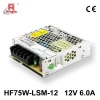 12V 6A HF75W-LSM-12 Hengfu SMPS single output AC DC slim UL CUL CE CB switching power supply