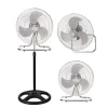 16 18 Inch greenhouse decorative stainless steel plastic spare parts antique silver floor fan for cover