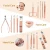 Import 16 piece Rose gold Professional Pedicure manicure set Stainless Steel nail tools kit 16Pcs Pink Nail clippers set with PU Bag from China