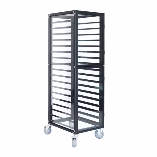 18 Tier 1780X650X470mm Aluminum Hotel Restaurant Bakery Rack Display Cooling Tray Trolley
