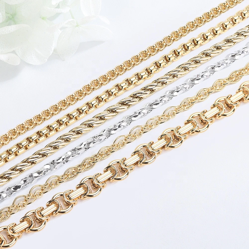 18K gold plated Cuban chain custom necklace free sample chain