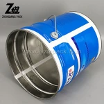 18L empty tin pail with handle for limestone and ink used