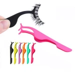 1pc False Eyelash Tweezers Fake Eye Lash Applicator Eyelash Extension Curler Nipper Auxiliary Clip Clamp Makeup Forceps Tool New
