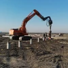 20-24t excavator mounted High Frequency jack hydraulic pile driving hammer for steel pipe pile driving J250