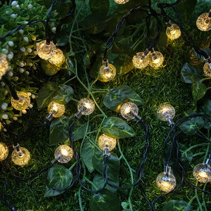 20 30 Led Christmas Lights Bulb Solar Led String Lights Waterproof Decorative Outdoor Light String