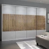 2020 Australia  popular 4 door  lacquer wardrobe with beautiful pattern made in China