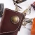 2020 New Fashion Custom Logo Handmade Genuine Leather Key Case Cover Key holder Casual Brown Key Card Holder Wallet