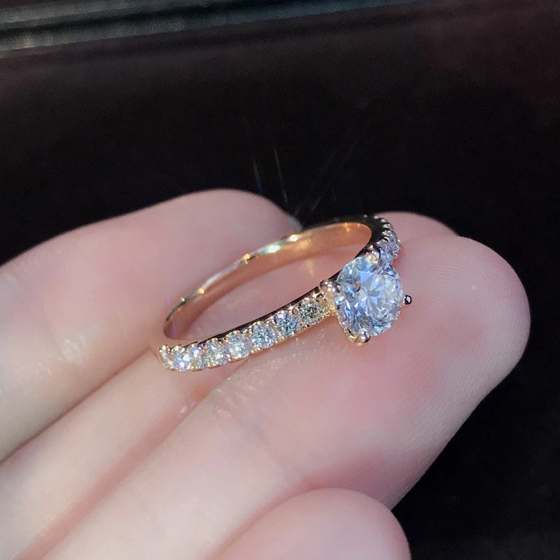 2021 Fashion Simple Design S925 Silver Needle Diamond Ring Wedding Engagement Women Ring Jewelry