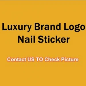 2021 Luxury Brand Logo Nail Sticker Press On Sticker Self Adhesive 3D Decoration For Nail Art Decals