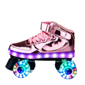2021 New Outdoor sport quad flashing roller skates shoes