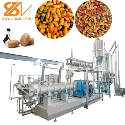 2021 New Product Large Capacity 2-6t/H Automatic Pet Dog Cat Food Making Extruder Machine Production Line