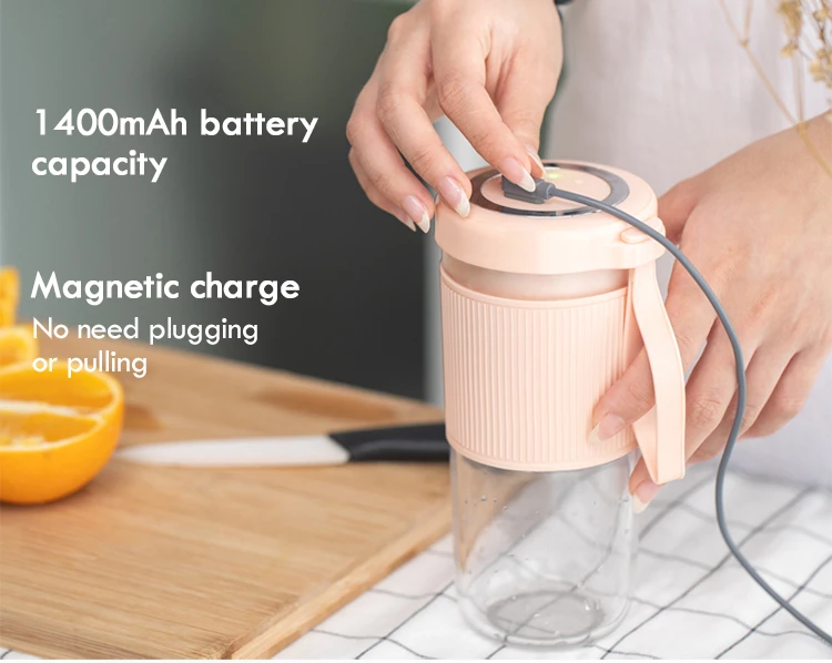 2021 Newest Magnetic Suction Charge Hidden Blade USB Portable Blender