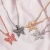 Import 2021trend Rhinestone butterfly tennis choker necklace jewelry from China
