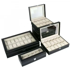 24 slot leather watch case watch box luxury watch storage box with different color options from Nanhai,Foshan,Guangdong,China